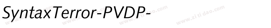 SyntaxTerror-PVDP字体转换