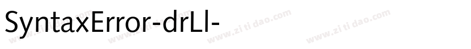 SyntaxError-drLl字体转换
