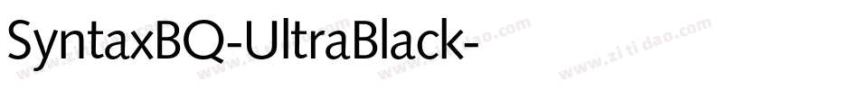 SyntaxBQ-UltraBlack字体转换