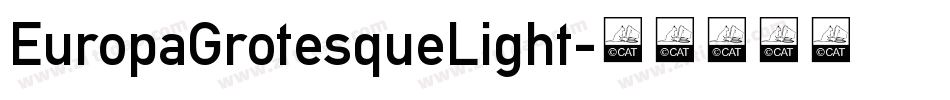 EuropaGrotesqueLight字体转换