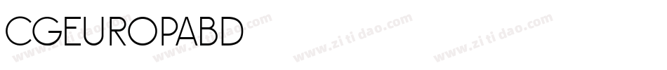 CgEuropaBd字体转换