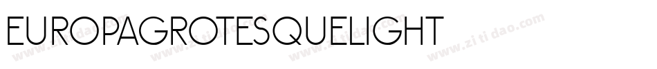 EuropaGrotesqueLight字体转换