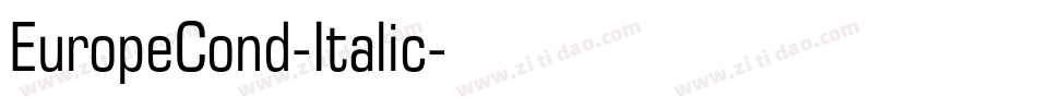 EuropeCond-Italic字体转换