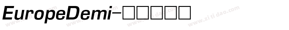 EuropeDemi字体转换