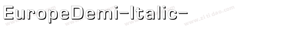 EuropeDemi-Italic字体转换