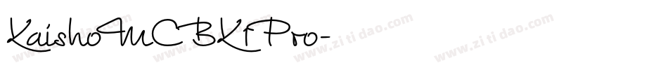 KaishoMCBK1Pro字体转换