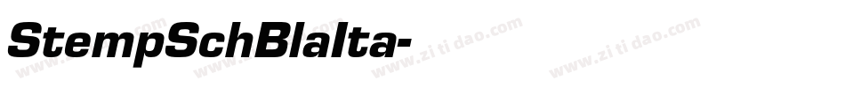 StempSchBlaIta字体转换