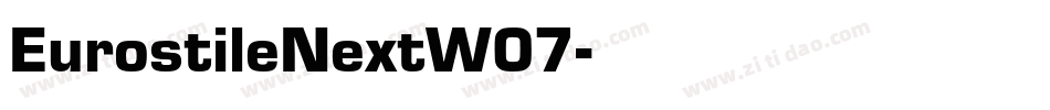 EurostileNextW07字体转换
