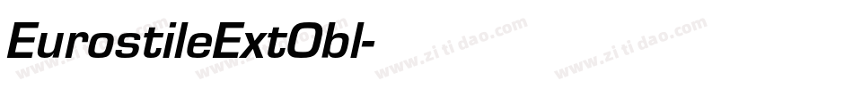 EurostileExtObl字体转换