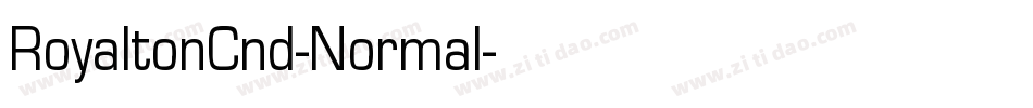 RoyaltonCnd-Normal字体转换