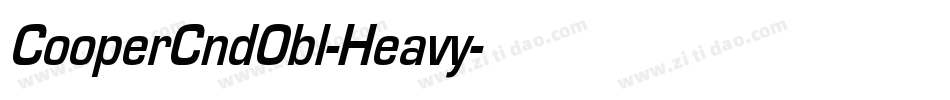 CooperCndObl-Heavy字体转换