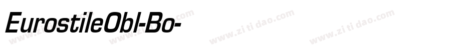 EurostileObl-Bo字体转换