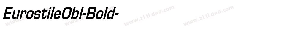 EurostileObl-Bold字体转换