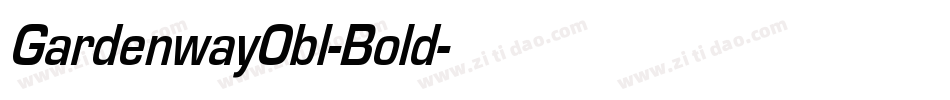 GardenwayObl-Bold字体转换
