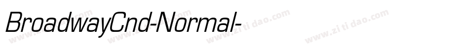 BroadwayCnd-Normal字体转换