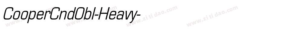 CooperCndObl-Heavy字体转换