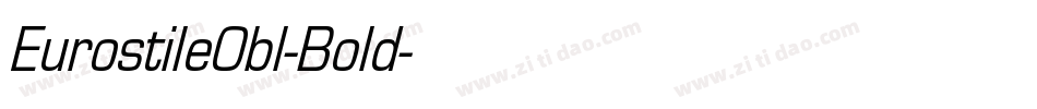 EurostileObl-Bold字体转换