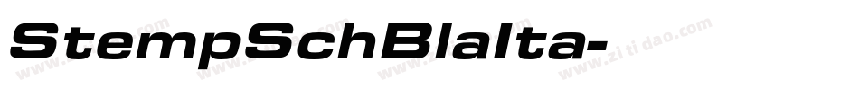 StempSchBlaIta字体转换