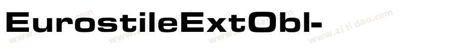 EurostileExtObl字体转换