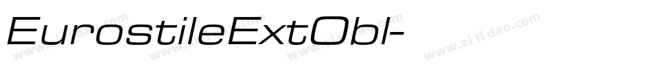 EurostileExtObl字体转换