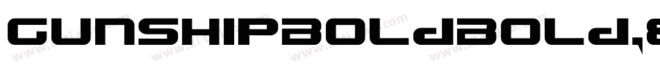 GunshipBoldBold-8pen字体转换