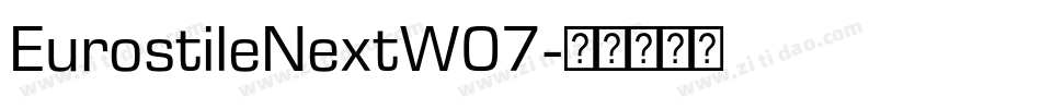 EurostileNextW07字体转换
