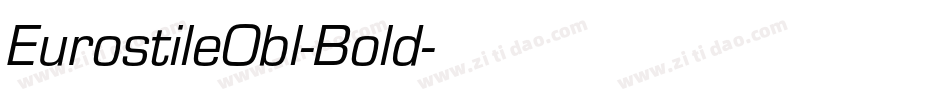 EurostileObl-Bold字体转换