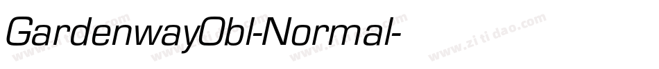 GardenwayObl-Normal字体转换