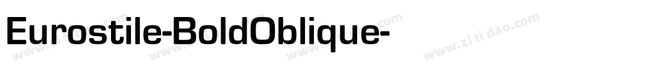 Eurostile-BoldOblique字体转换