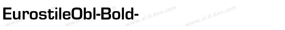 EurostileObl-Bold字体转换