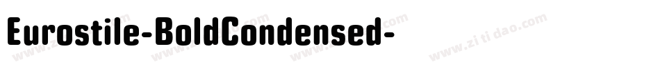 Eurostile-BoldCondensed字体转换