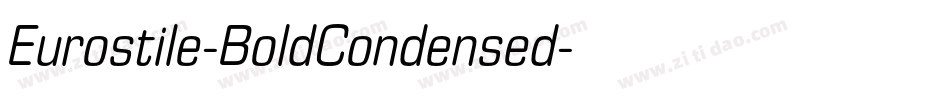 Eurostile-BoldCondensed字体转换