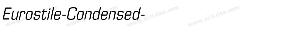 Eurostile-Condensed字体转换