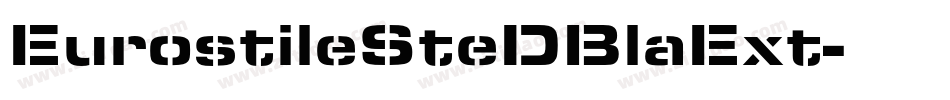 EurostileSteDBlaExt字体转换