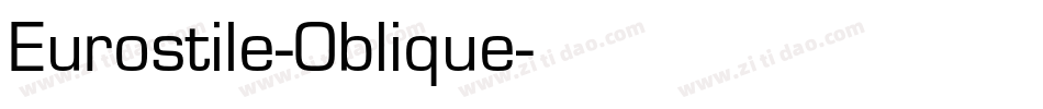 Eurostile-Oblique字体转换