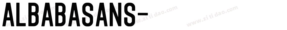 AlbabaSans字体转换