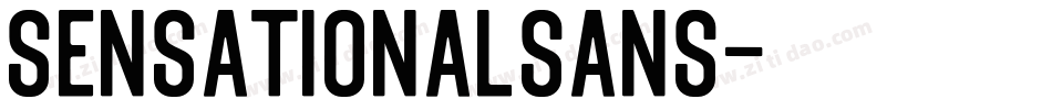 SensationalSans字体转换