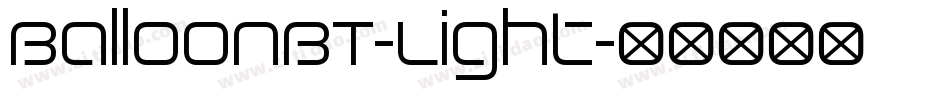 BalloonBT-Light字体转换