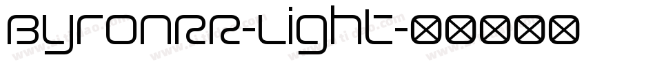 ByronRR-Light字体转换
