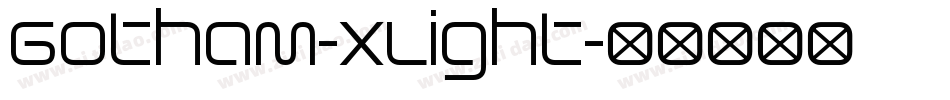 Gotham-XLight字体转换
