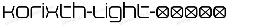 Korixth-Light字体转换