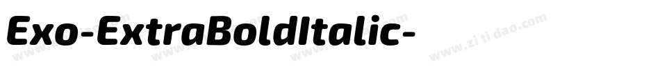 Exo-ExtraBoldItalic字体转换