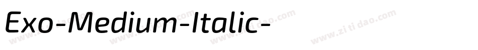 Exo-Medium-Italic字体转换