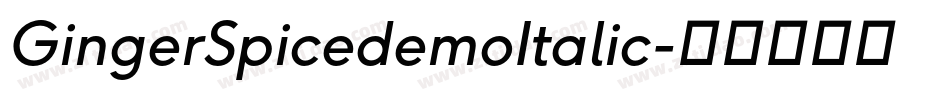 GingerSpicedemoItalic字体转换