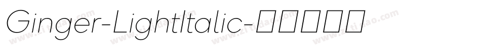 Ginger-LightItalic字体转换