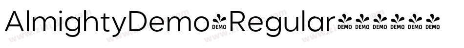 AlmightyDemo-Regular字体转换