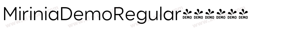 MiriniaDemoRegular字体转换