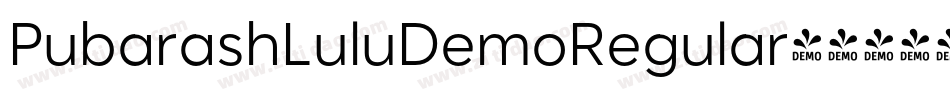 PubarashLuluDemoRegular字体转换