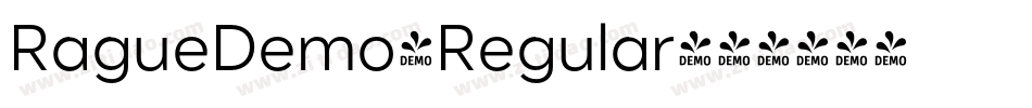 RagueDemo-Regular字体转换