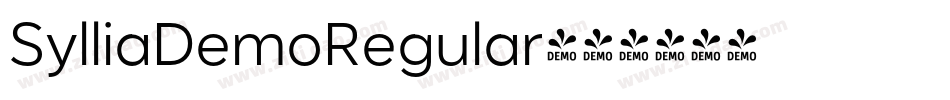 SylliaDemoRegular字体转换